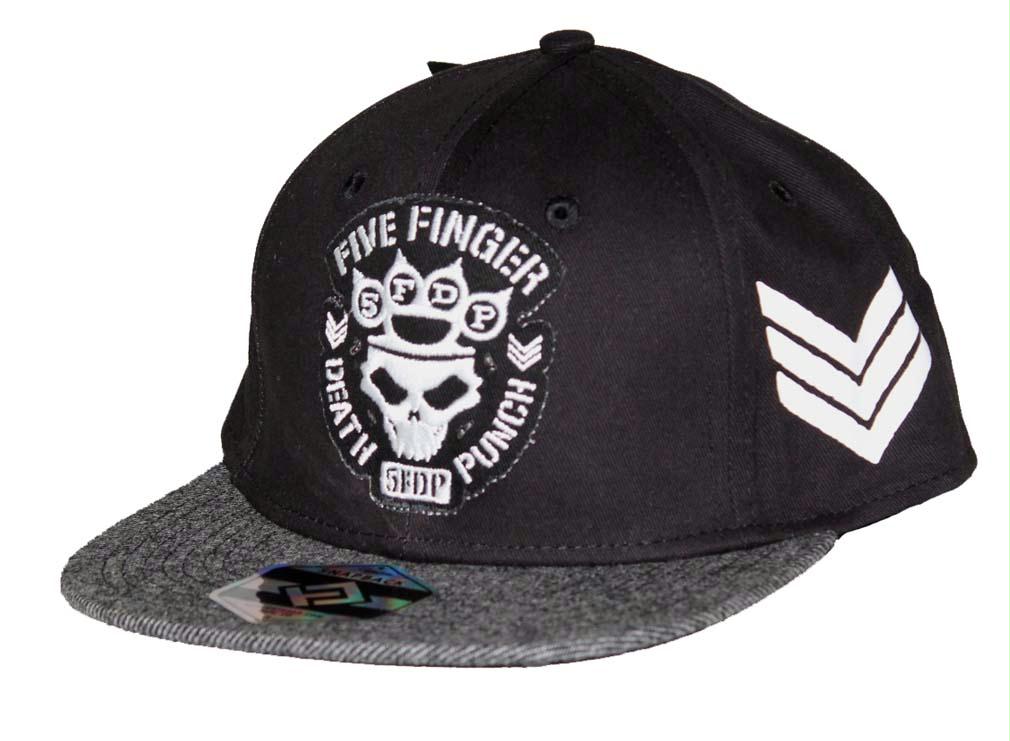 Five Finger Death Punch Flat Bill Snapback Hat - Black