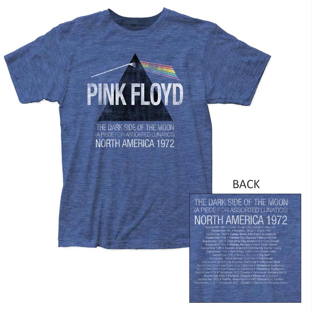 Pink Floyd Dark Side Lunatics Exclusive Heather Blue T-Shirt