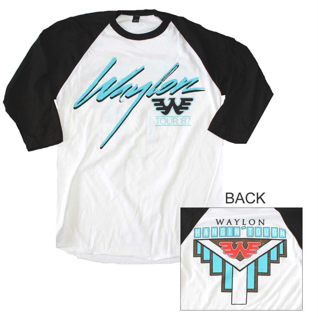 Waylon Jennings Hanging Tough Raglan Sleeve T-Shirt