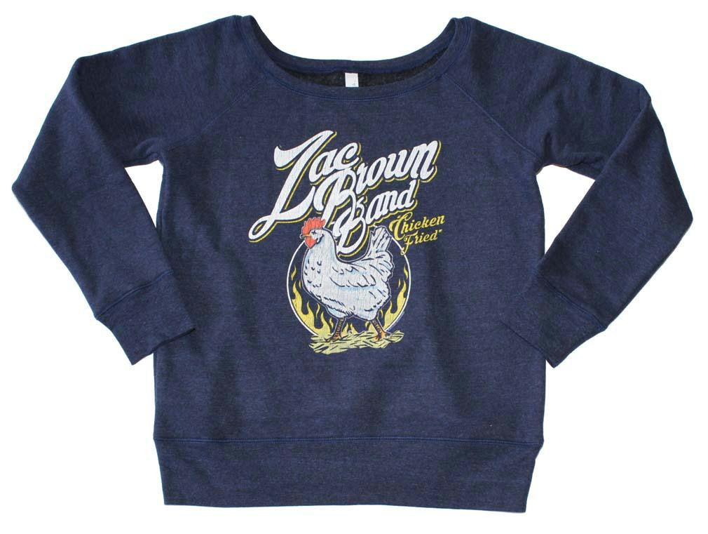 Zac Brown Band Chicken Fried Off the Shoulder Juniors Pullover Sweatshirt