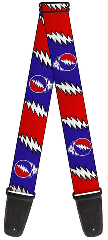 Grateful Dead Steal your Face Lightning Bolt Guitar Strap