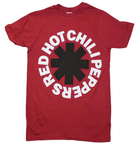 Red Hot Chili Peppers Black Asterisk Red T-Shirt