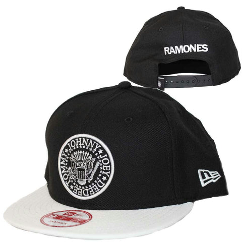 Ramones Seal Black and White New Era Hat - Black