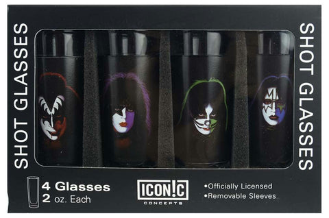 KISS Faces Shot Glass Set (4 Pack)