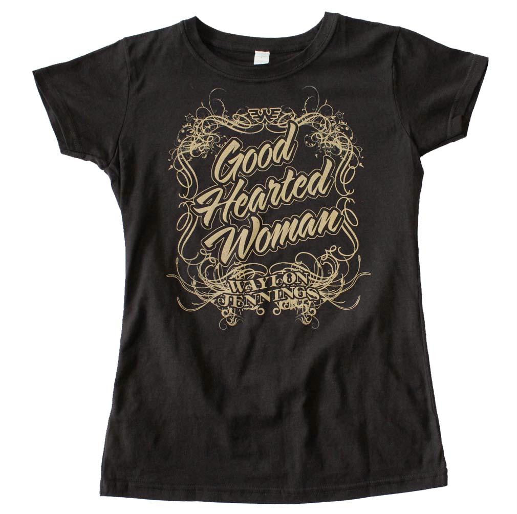 Waylon Jennings Good Hearted Woman Juniors Tee