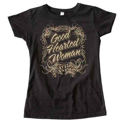 Waylon Jennings Good Hearted Woman Juniors Tee