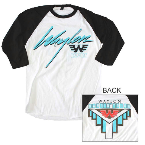 Waylon Jennings Hanging Tough Raglan Sleeve T-Shirt