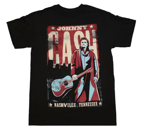 Johnny Cash Nashville Poster T-Shirt